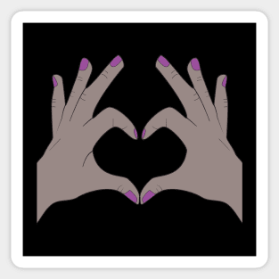 Hands Making Heart Shape Love Sign Language Valentine's Day Sticker